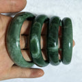 3-Piece Natural Green Jade Bangle Set